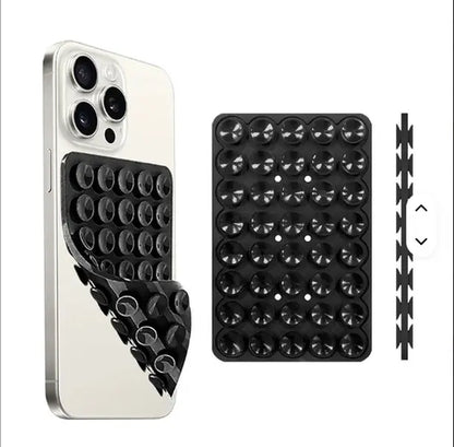 Seasonal Essentials Double-Sided Silicone Suction Cup Phone Case Holder - Hands-Free Stand for Selfies and Videos, Waterproof and Portable with Versatile Compatibility