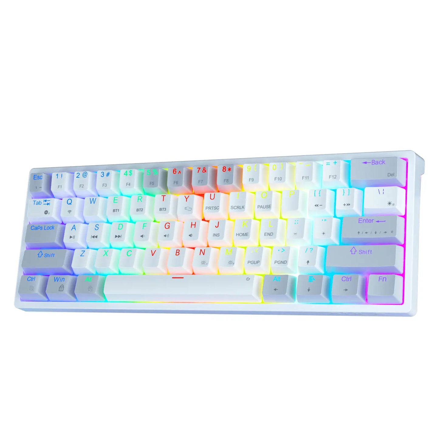 Solakaka SK961 Tri-Mode Wireless Mechanical Keyboard, 60% Compact RGB Gaming Keyboard with Bluetooth 2.4G USB-C, Affordable Programmable Keyboard for Gaming Office