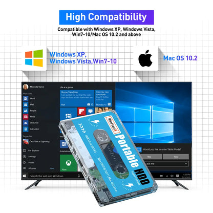 KINHANK 500GB Retro Gaming Hard Drive with 100,000 Games and 70 Emulators - Plug and Play Solution
