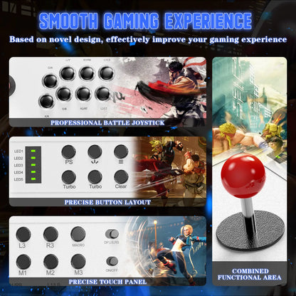 Nonbliep Wired Arcade Stick – Programming Function, Turbo Function, 9.8FT Braided Cable, Wired, for Playstation 5/Ps4/Pc/Android,Back to School,Back to School Haul