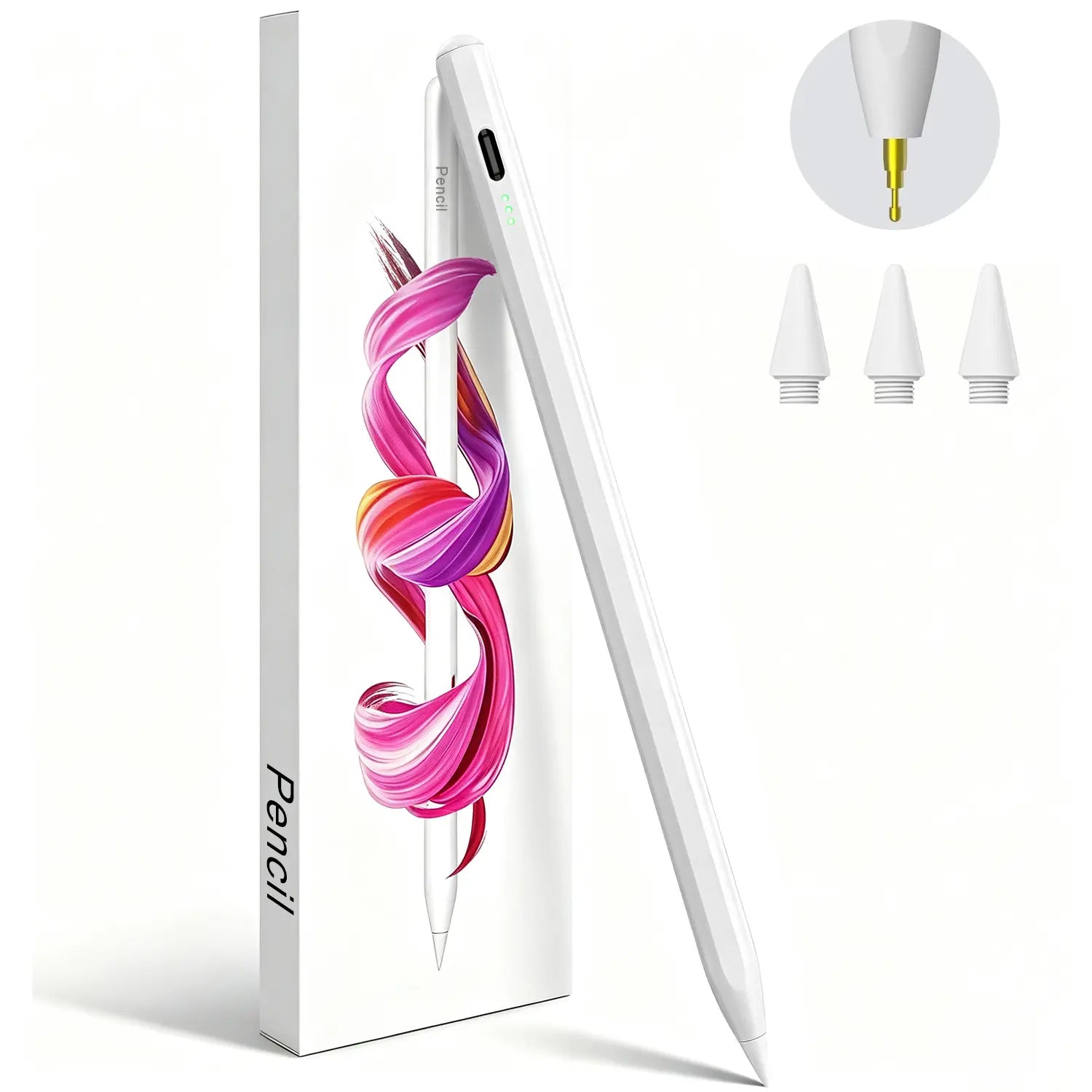 Stylus Pen for Ipad(2018-2026)-2X Fast Charge with Tilt Sensitivity & Palm Rejection for Ipad 11/10/9/8/7/6Th Gen, Air 5/4/3/M4/M3/M2, Pro 13"/12.9"/11"/M4, Mini 7/6/5Th Backtoschool