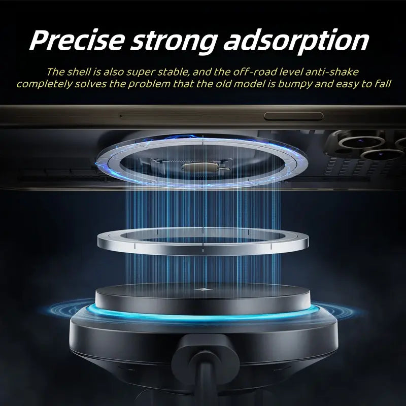 15W MagSafe Car Mount Wireless Charger for iPhone 15 with Powerful Magnets and Built-In Heat Dissipation, Adjustable Vent Magnetic Phone Holder for Fast Charging iPhone 15, 14, 13, 12